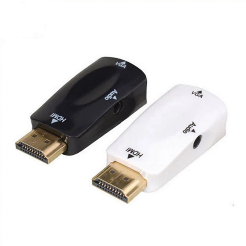 Адаптер hdmi-vga аудиокабель конвертер мужчин и женщин HD 1080P для ПК ноутбука ТВ коробка Компьютерный дисплей кабель проектора