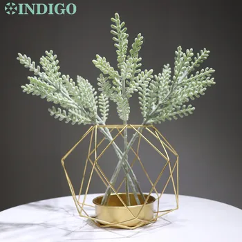 

INDIGO Dusty Miller Deer Horn Leaves Spray 5 pieces Plant Bouquet Decoration Wedding Arrangment Floral Event Party Free Shipping