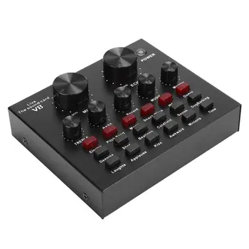 

Live Broadcast Recording Sound Card 112 Kinds of Electric Sound Support for Dual Mobile Phone Computer Single Headset