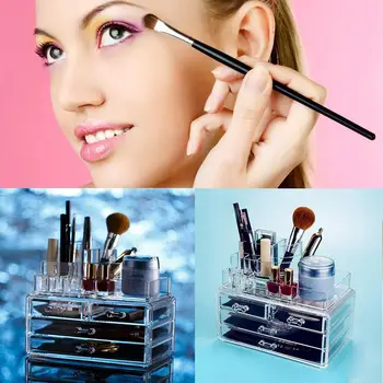 

Hot Jewelry Makeup Cosmetic Organizer Case Box Storage Display Holder 4-Drawer New