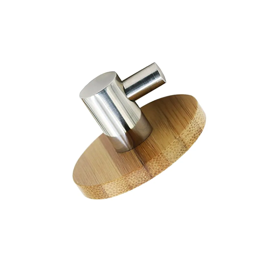 Клейкие настенные крючки для ногтей Бесплатные Крючки сверхпрочные настенные крючки из нержавеющей стали Бамбуковая вешалка для одежды