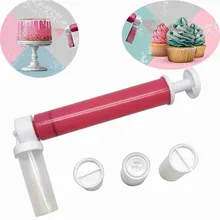 Manual airbrush para decoração de bolo coloração cozimento decoração ferramentas bolo pastelaria pulverização tubo cor duster