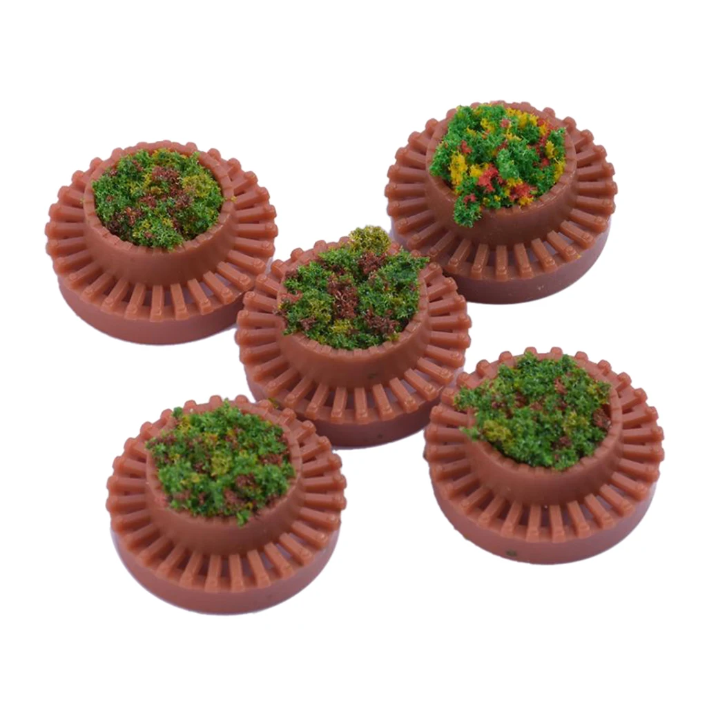 Mini Park Landscape Scenery Bonsai 1:50 Scale Green Plants Decoratives Decor