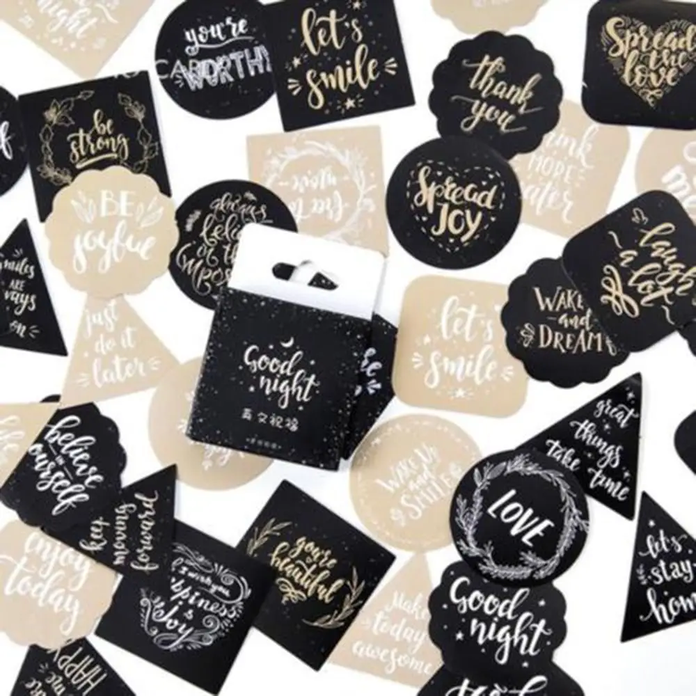 

45PCS/LOT DIY Creative Greetings Text toy Calendar Album Sticker Scrapbooking Planner Sticker Material Decoration Stationery