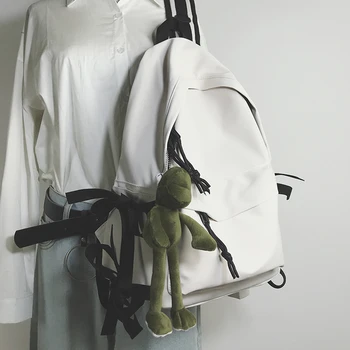 

Fashion Bow Universal Backpack Men's and Women's Nylon Simple Large Capacity School Backpack
