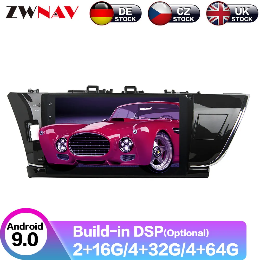 Android 9 4 + 64G DSP IPS Автомобильный плеер GPS навигация для TOYOTA COROLLA 2014 2015 головное