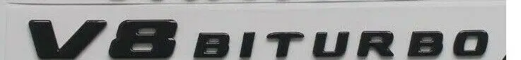 Glossy Black V8 Черный глянец эмблемы для Mercedes Benz E200 E220 E250 E300 E320 E350 E400 4matic - Цвет: Glossy Black V8