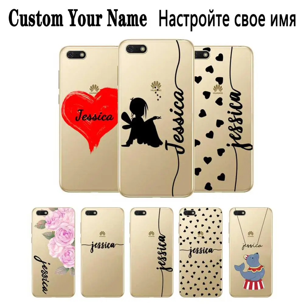 Индивидуальное Имя DIY чехол для huawei P8 P9 P10 P20 P30 Lite Pro P Smart Plus 2017 2019 Coque Capa |