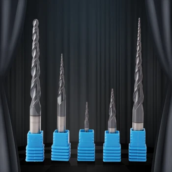 

VACK Cutting Ball Nose Tapered End Mill Carbide Wood Metal Milling Cutter Router Bits cnc Taper Ball Nose End Mills 4mm 6mm 8mm