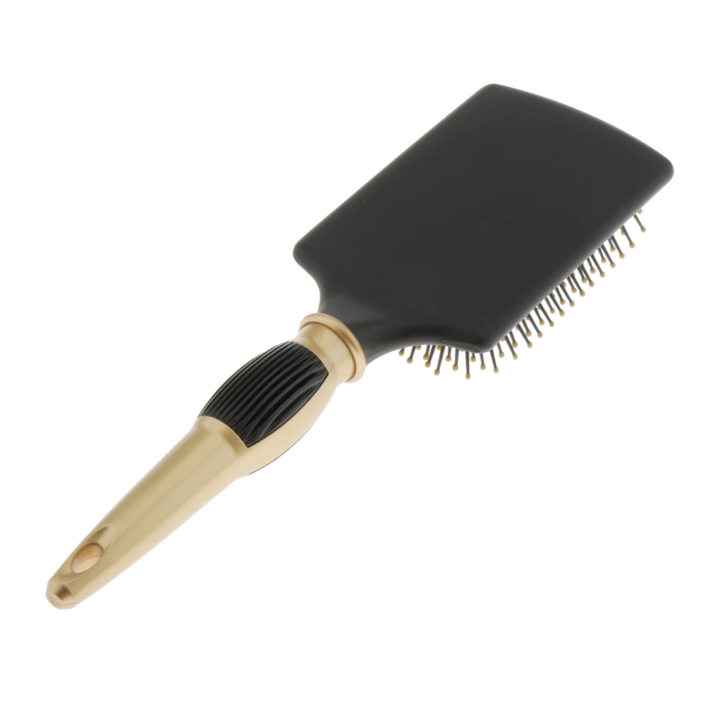Antistatic Soft Ball Tipped Bristle Paddle Brush for Curling Blow Drying Styling Hair Scalp Massage Comb