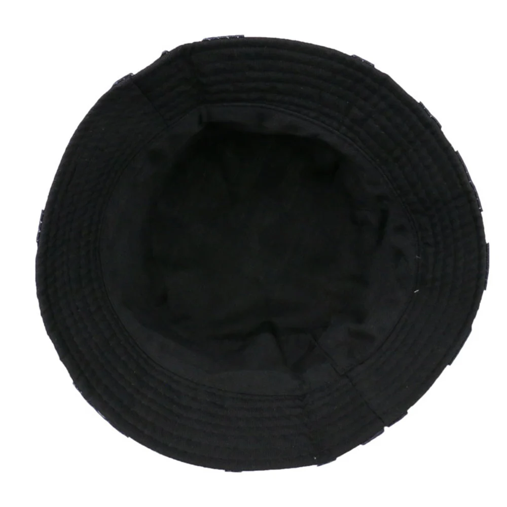 New Fashion Reversible Black White Cow Pattern Bucket Hats Foldable Fisherman Caps For Women Men Summer