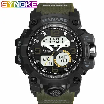 

SYNOKE Men's Watches Top Luxury Brand Sports Digital Wrist Watch Fitness Sport G Style LED Shock Waterproof Military Male Clock