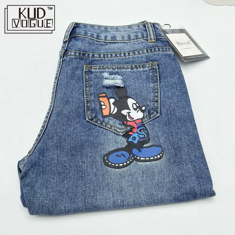 2020 Jeans Women Casual Denim High Waist Ankle-Length Boyfriend Pants Women Print Pants Casual Harem Pants Female Plus Size 5XL 2020 Jeans Women Casual Denim High Waist Ankle-Length Boyfriend Pants Women Print Pants Casual Harem Pants Female Plus Size 5XL