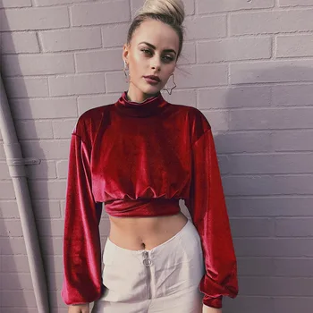 

2019 fashion trend women's clothing new products autumn winter street personality sleeve stand collar open navel women's Jacket