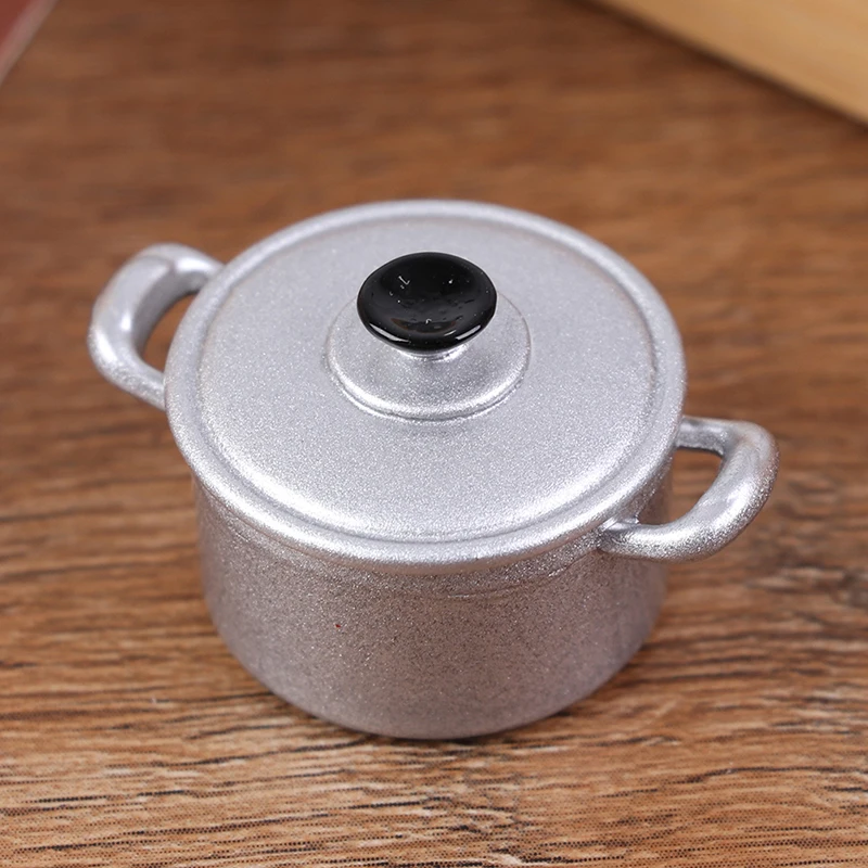 Hot Pot 1:12 Dollhouse Miniature Metal Cooking Soup Pot Cookware Dollhouse Kitchen Accessories Miniature 26