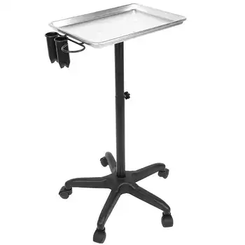 

Professional Accessories Hairdresser Hair Salon Trolley Adjustable Height Aluminum Alloy Rolling Cart for Barber Shop Hair