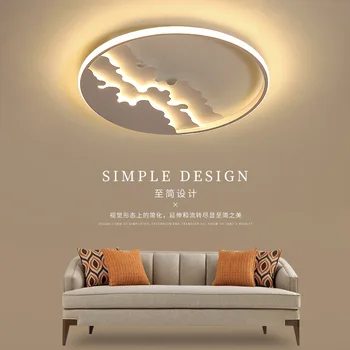 

Bedroom Light Simple Modern LED Ceiling Mount Lamp Living Room Study round Wave Lighting Personalized & Creative-Level Lighting