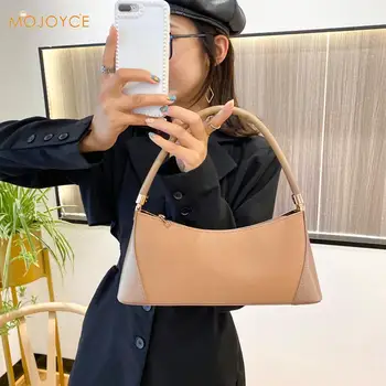 

Casual Solid PU Leather Women Handbag Totes Popular Simple Female Daily Bag Female Small Zipper Shoulder Bags