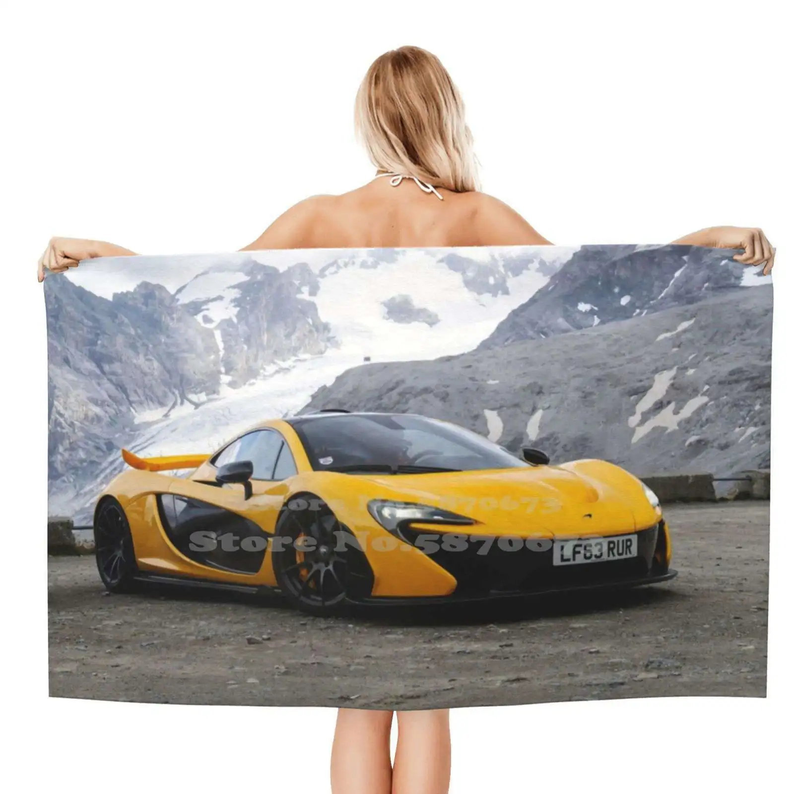 Mclaren P1 Asciugamano Doccia Da Bagno Morbido E Confortevole Mclaren P1 Supercar British Hypercar Hybrid