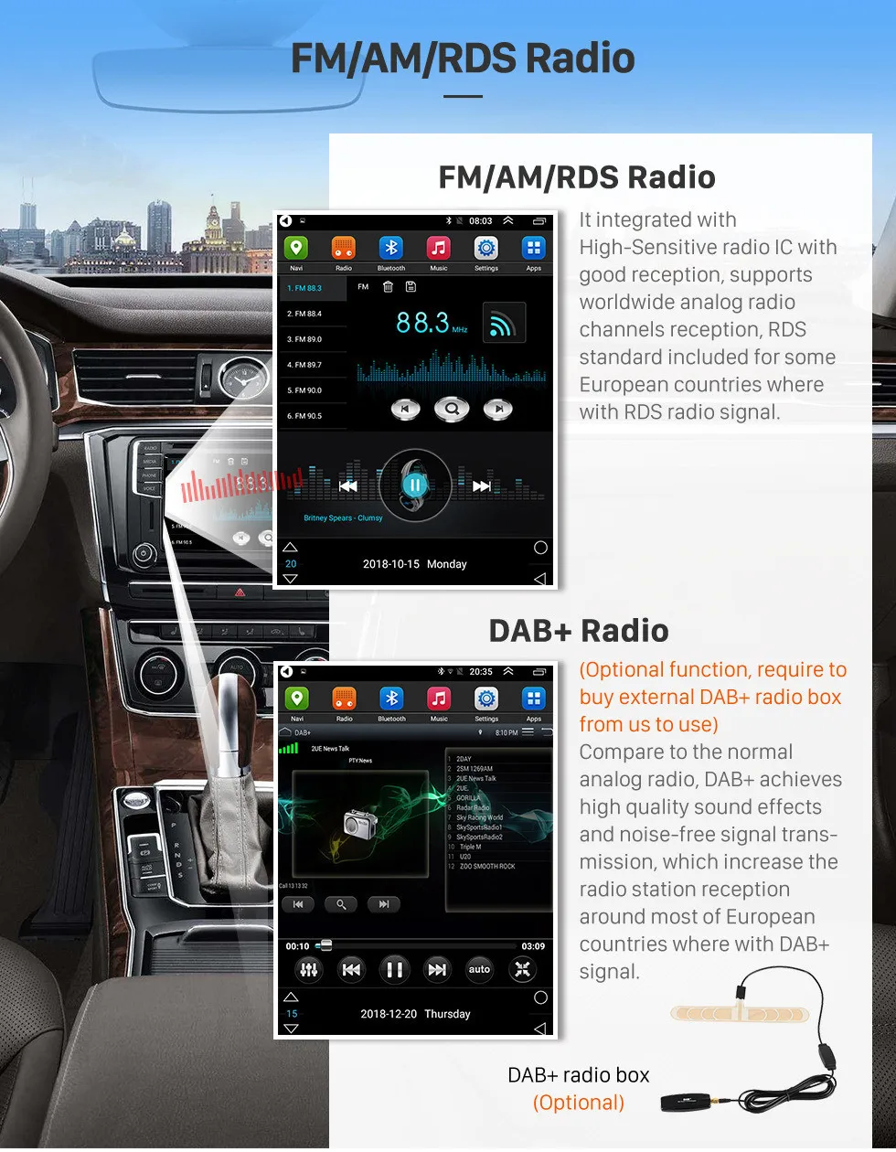 Seicane 9,7 дюймов Android 9,1 автомобильный радиоприемник с навигацией GPS для 2003-2007 Honda Accord 7 с AUX рулевым колесом управления 1080P видео