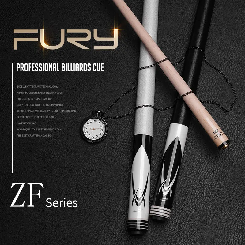 

Fury ZF Series Billiard Pool Cue Stick 13mm Tip Maple Shaft Center Joint Stick Billiards Cue Kit Nine Ball Black 8 Professional