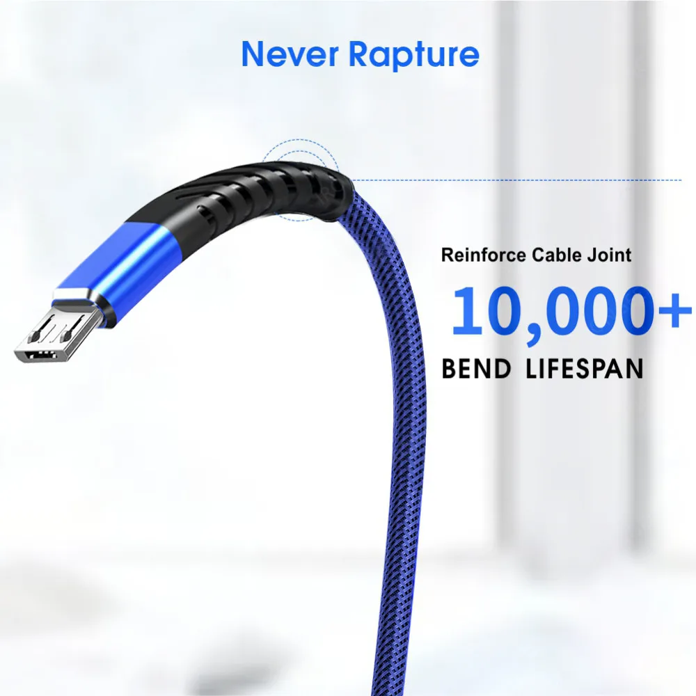 Fast Charging Micro USB Cable Data Cord Charger Adapter For Samsung S7 S6 Xiaomi Huawei Android Mobile Phone Microusb Cable Wire (4)