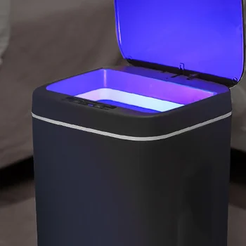 

Household USB Charging Smart Trash Can Automatic Induction Dustbin with Lid