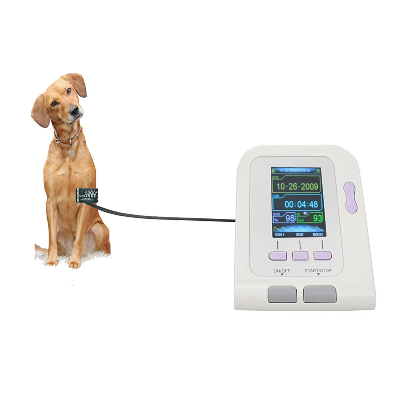 Цифровой Сфигмоманометр Ветеринарный монитор кровяного давления сердечный ритм для животных для собак, кошек, домашних животных PR монитор с мягкой одеждой CONTEC08A