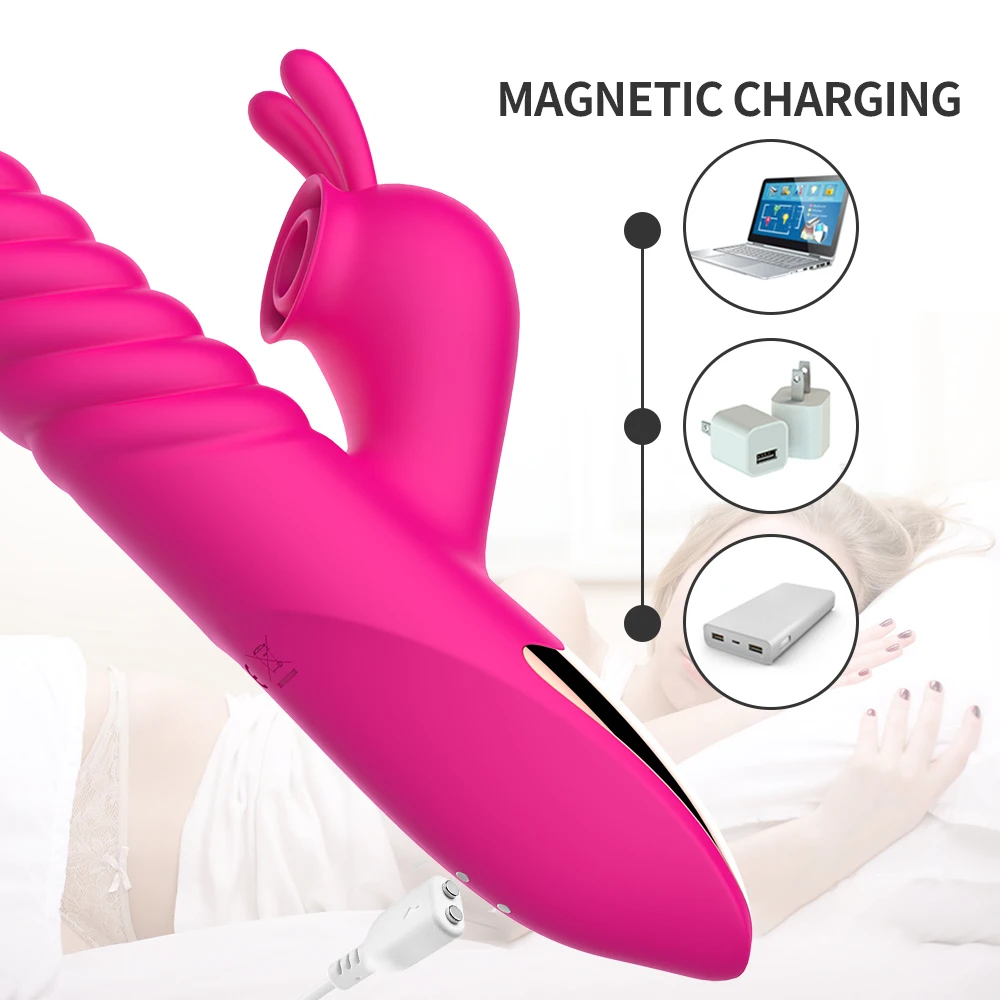 Double Tongue Rabbit Vibrator For Couples Sex Pleasure Toy_voghion.com