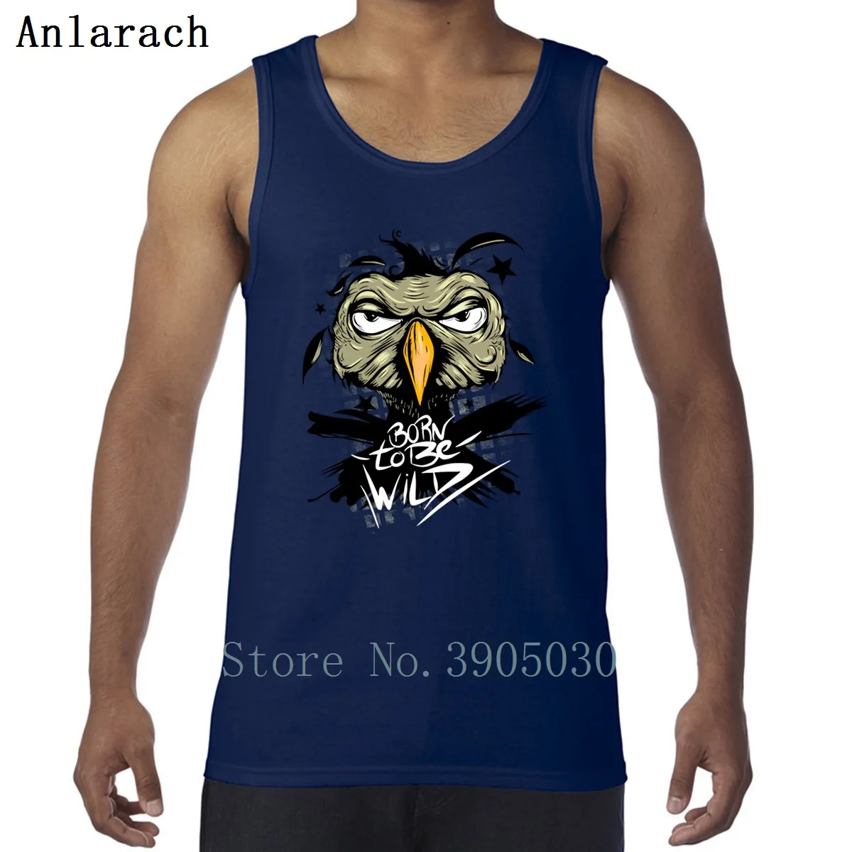 Navy Blue Born To Be Wild Hawks жилет вязаная одежда Летний стиль хлопок простой для мужчин майка Slim Fit Известный большой Новинка - Цвет: Navy Blue