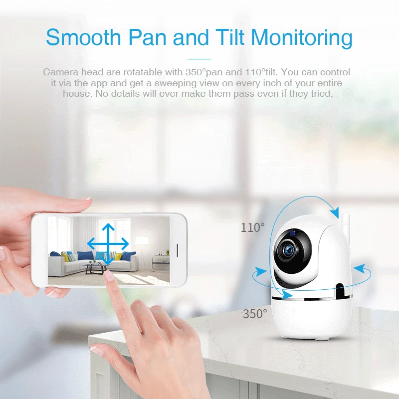1080P IP Camera Tuya APP Baby Monitor Automatic tracking Security Indoor camera  Surveillance CCTV WiFi Camera work with Alexa