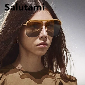 

Vintage Rimless Alloy Sunglasses For Women 2020 Luxury Brand Square Sun Glasses Men Retro Gradient Eyewear Female Goggle Shades
