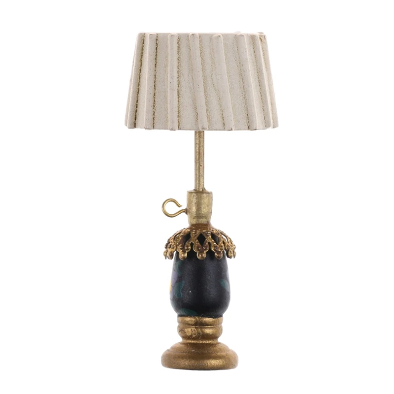 

1PCS 1:12 Miniature Table Lamp 5.2X2.2X1.3Cm Doll House Accessories Dollhouse Dolls House Furniture Lamp Decor