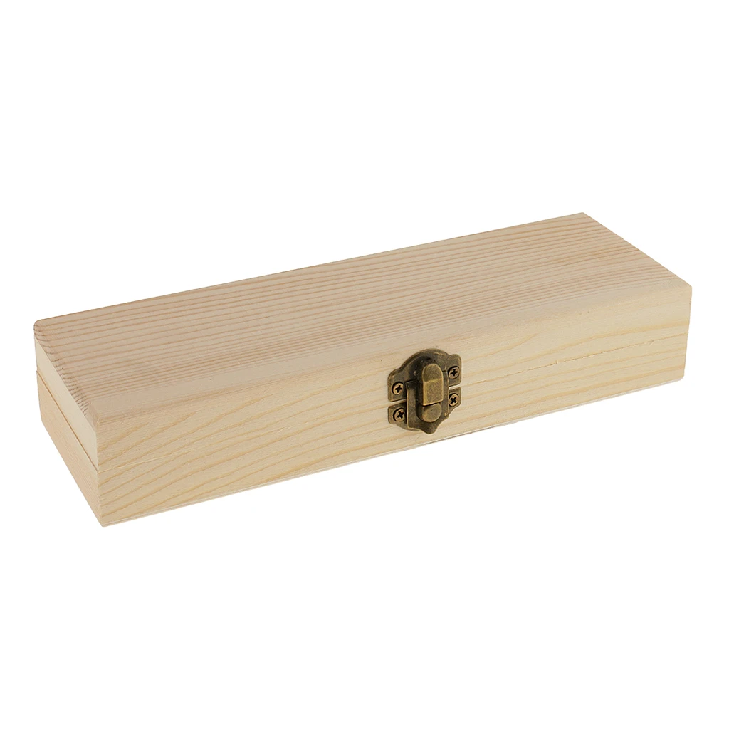 Blank Rectangle Unfinished Wooden Jewelry Gift Box for  DIY Craft Supplies