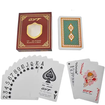

GYT Matting Top Plastic PVC Magic Tricks Toy Playing Cards Poker Cards Waterproof Double-sided Grinding Plastic Box Gift Collect