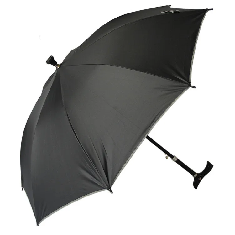 Walking Stick Umbrella Reverse Folding Business With Reflective Strips Umbrellas Rain For Men Women Black Coating | Дом и сад