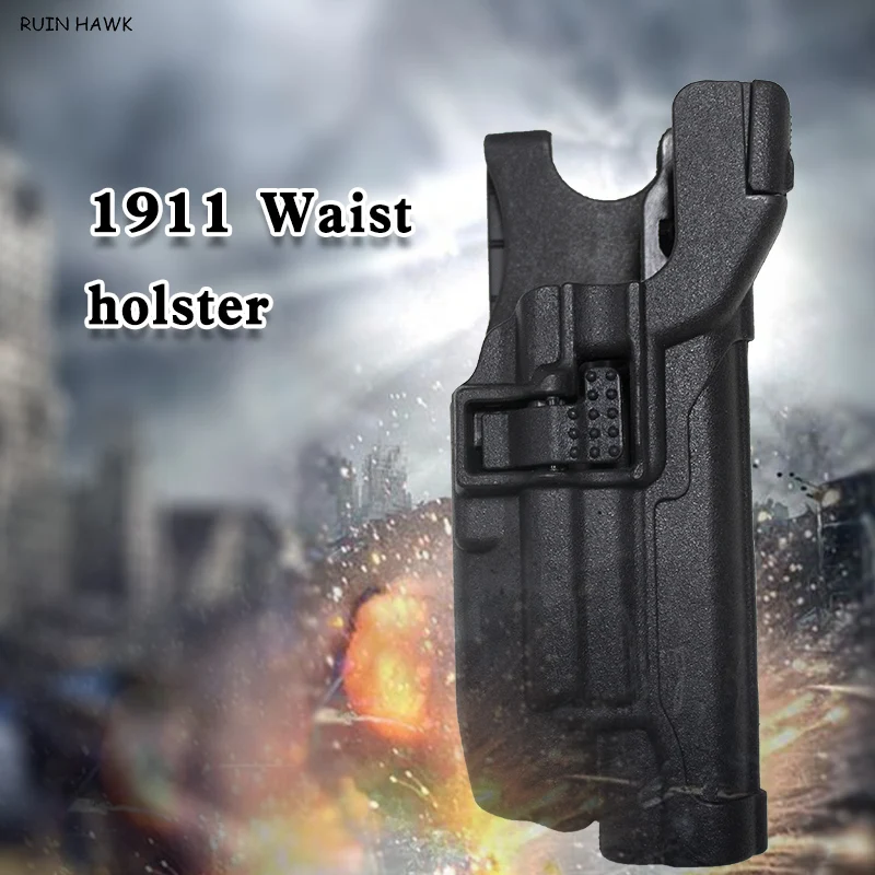 

Military Pistol HK USP Holster Waist with Flashlight Waist Holster Right Handed Gun Case