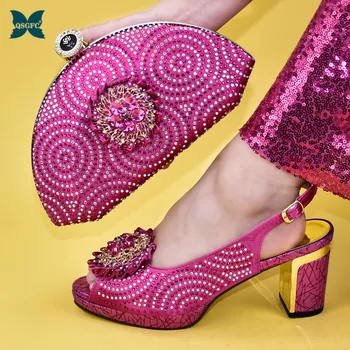 

Fashion Lady Shoes with Matching Bags African Wedding Italian Shoe and Bag Sets Ladies Italian Designer Shoes Women Luxury 2020