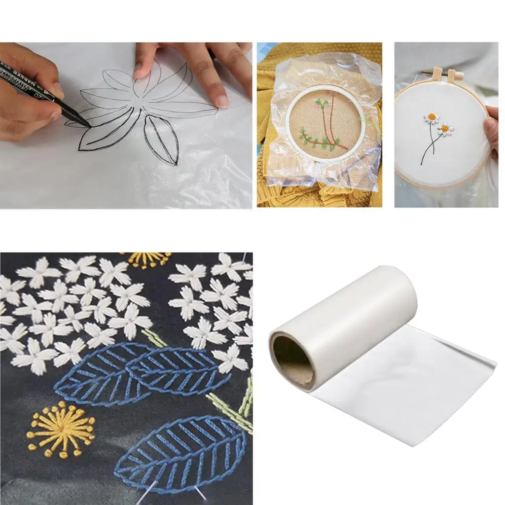 Tear Away Water Soluble Stabilizer Clear Film Paper Embroidery Accessory