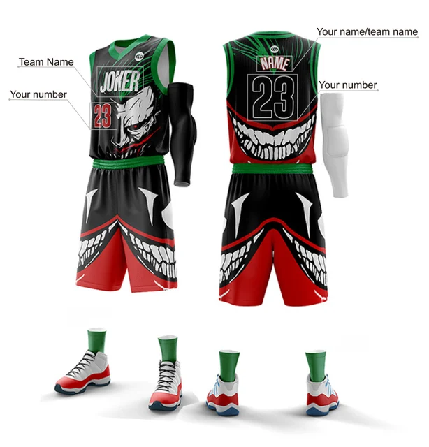 Source Joker Vest basketball jersey Outfit funny Cartoon Sportswear  Customized for team Sports Uniforms Training men kid on m.