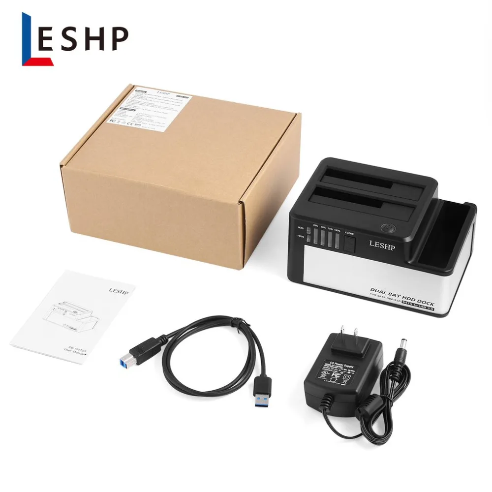 Двойной отсек HDD док-станция USB 3,0 для SATA HDD SSD док-станция с клоном для 2,"& 3,5" SATA HDD& SSD чехол для жесткого диска