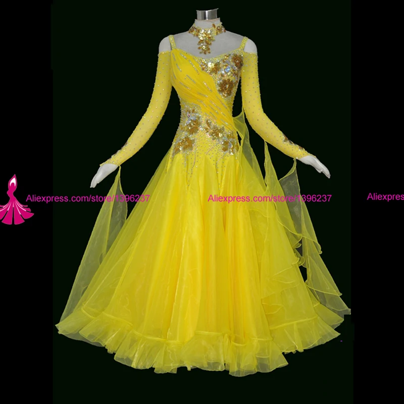 Ballroom Dance Dresses Women Modern Tango Juvenile Skirt Adult Custom Made Waltz Costume