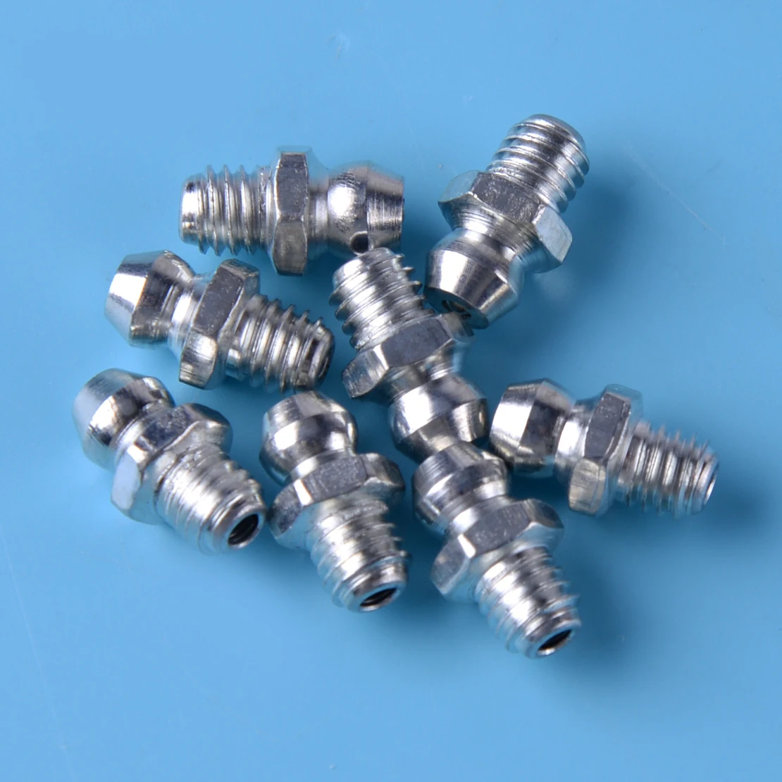 CITALL 8pcs Universal Silver Motorcycle Car Truck M6 x 1 Thread Straight Grease Zerk Nipple Fitting Replacement | Автомобили и
