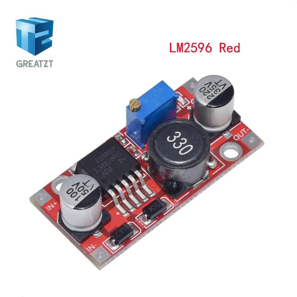 LM2596 Red Высокое качество 3A Регулируемый DC-DC LM2596 LM2596S вход 4 V-35 V Выход 1,23 V-30 В постоянного тока dc понижающий Питание Регулятор модуль - Цвет: LM2596 Red