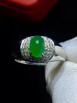 

Fine Jewelry Real 18K Gold 100% Natural Vivid Green Emerald Gemstone 1.3ct 18k Gold Diamonds Female Ring for Women Rings