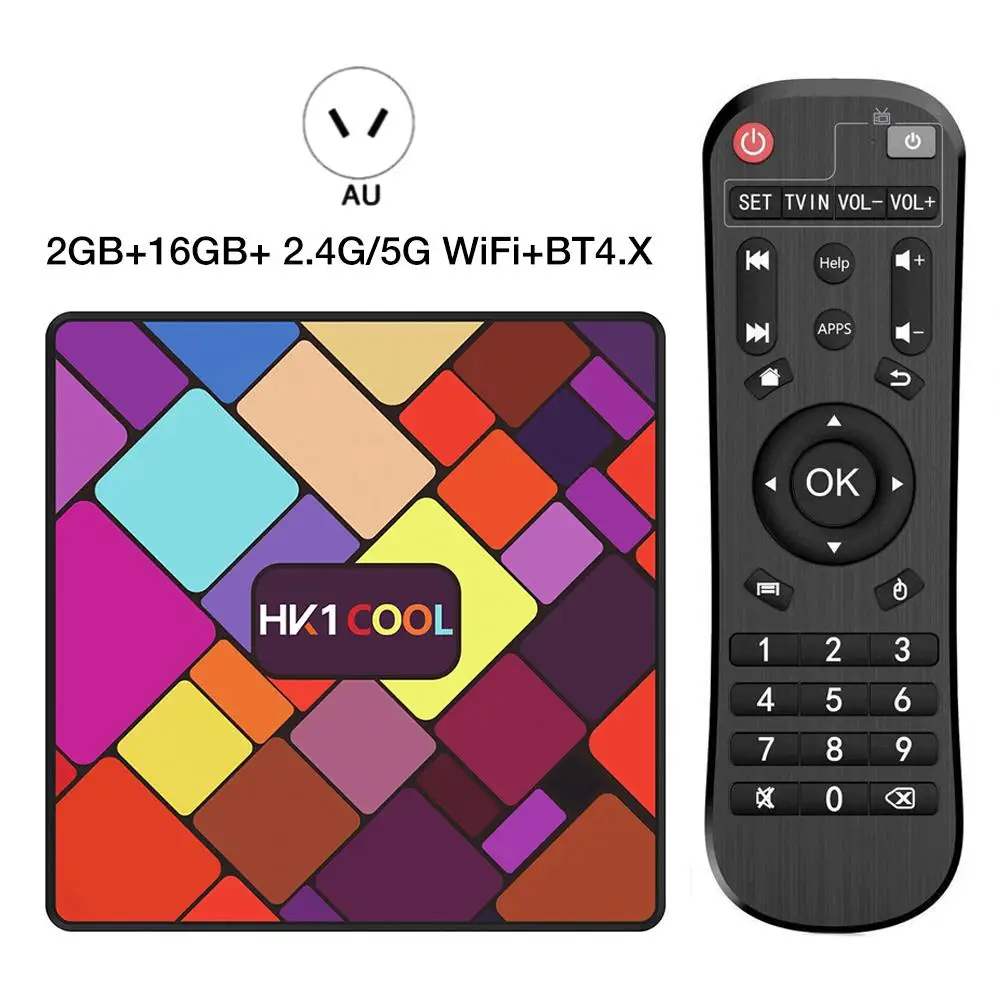HK1 COOL Set-top Box RK3318 Android 9.0 Quad-core 2+16/4+128G 2.4G/5G WIFI BT4.0 4K HD Network Player Smart Home TV Box