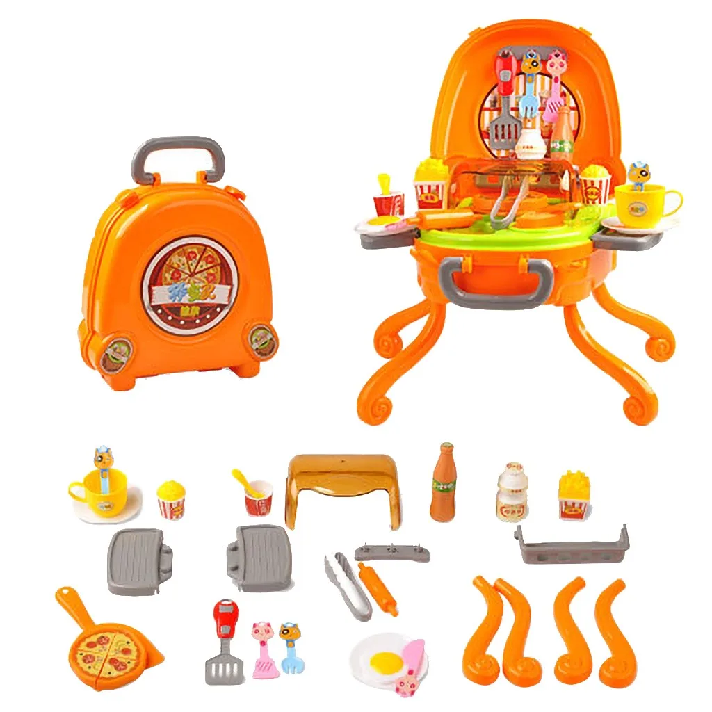 Кухонные Игрушки для мальчиков и девочек ABS Speelgoed Keuken набор дошкольников детская обучающая посуда коробка столовых приборов посуда подарки на праздник