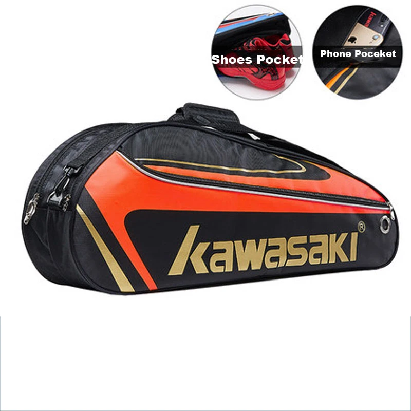 Теннисная сумка Kawasaki на одно плечо 1 3 ракетки для бадминтона теннисная ракетка