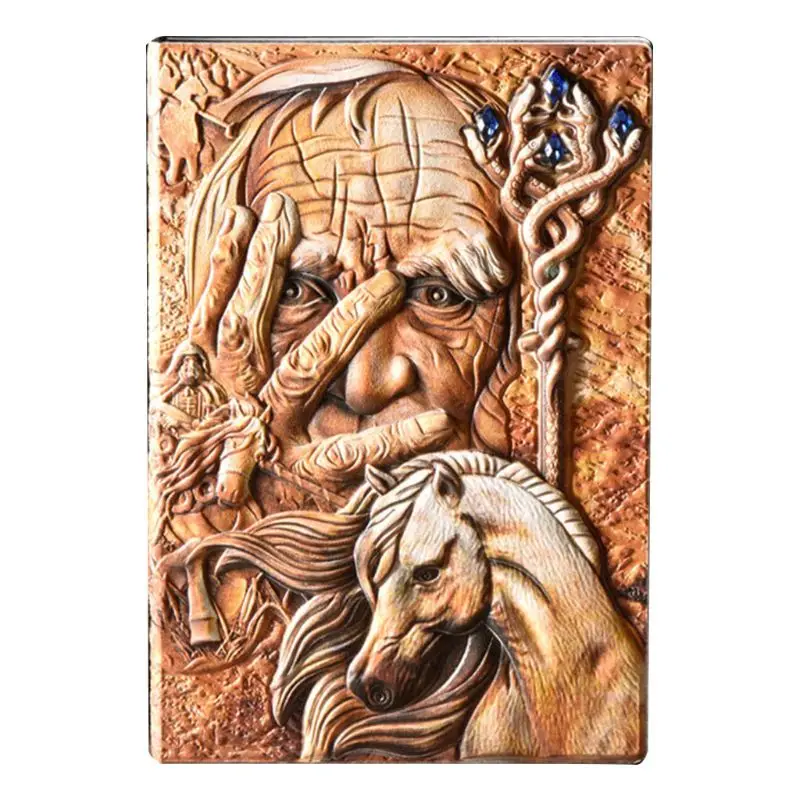 Creative The Magic Embossed A5 Leather Notebook Journal Notepad Travel Diary Planner Book School Office Supplies