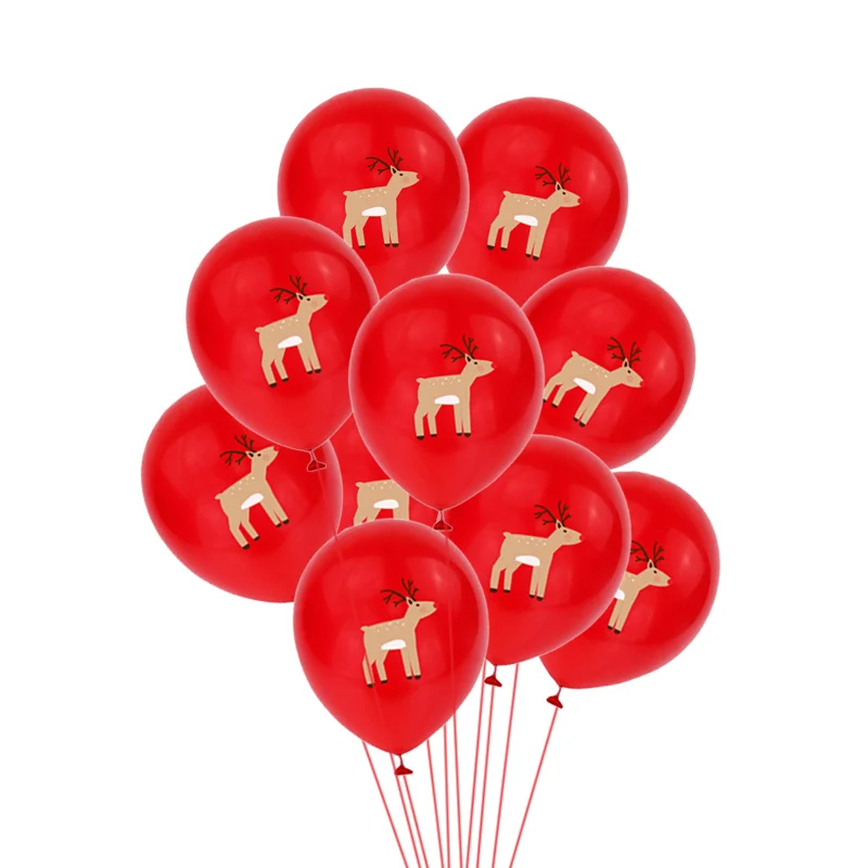 7 12inch Christmas Balloons Kids Room Decoration home decoration air balls christmas tree decorations Printed latex balloons - Цвет: 7